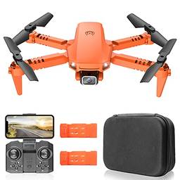 Miaoqian X1 RC Drone com Câmera 4K WiFi FPV Mini Quadcopter Dobrável com Função Trajetória Voo Modo sem Cabeça Voo 3D com Bolsa de Armazenamento 2 Bateria