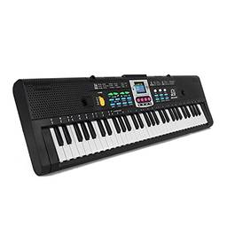Instrumento musical 61 teclas de música digital teclado eletrônico infantil piano elétrico multifuncional para estudante de piano com função de microfone instrumento musical