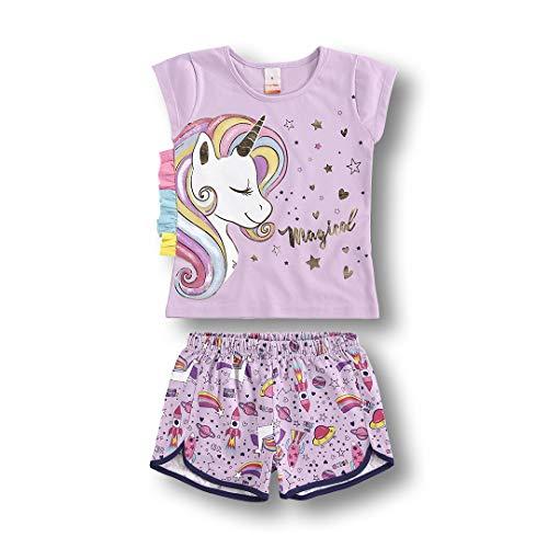 Pijama Sleepwear Marisol meninas, Roxo, 6