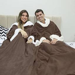 Cobertor de TV Manta Com Mangas Para Sala e Quarto