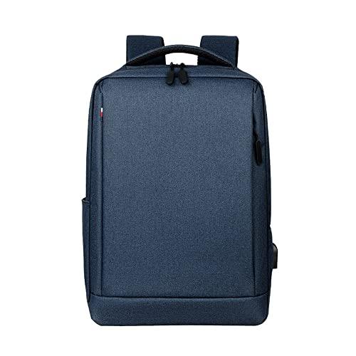 Mochila masculina para laptop de viagem de grande capacidade, carregamento USB, bolsa escolar feminina de nylon impermeável, A - azul, G