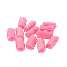 Homesen 12 pçs esponja mágica almofada de espuma rolos modeladores de cabelo rolos de torção de salão rosa