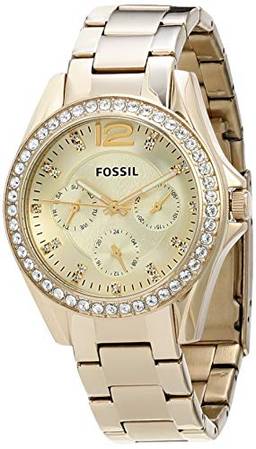 Relógio Fossil, Pulseira de Aço Inoxidável, Feminino Dourado ES3203/4DN