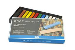 Giz Pastel Seco Graf Soft, CIS, Caixa c/12 cores tradicionais sortidas