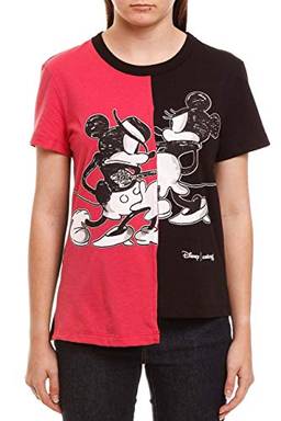 Colcci Fun Camiseta Disney: Mickey e Minnie, 16, Preto/Rosa