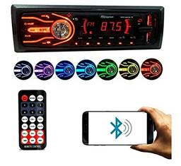 Rádio automotivo 7 Cores Bluetooth Usb Sd Aux Card MP3