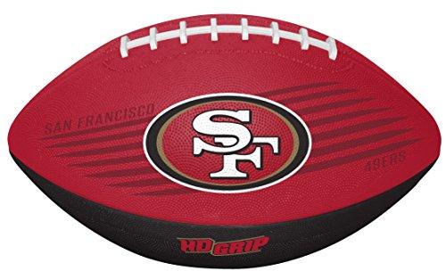 Rawlings NFL Downfield Bola de futebol juvenil com aderência HD 5X, San Francisco 49ers