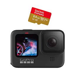 Câmera GoPro HERO9 Black - Standard Bundle com Cartão de Memória 64GB Sandisk Extreme