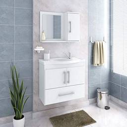 Gabinete de Banheiro Atenas Com Espelho - Branco - Mgm