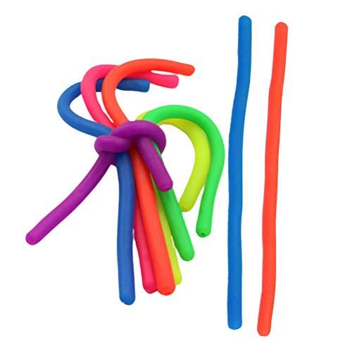 8 peças de brinquedos de alongamento sensorial Brinquedo de alongamento delicado para autismo Brinquedo de inquietação para aliviar a ansiedade do estresse útil para crianças (cor aleatória)
