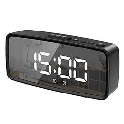 AMIR Relógio de Alarme Digital, Display LED grande de 5.1" com portas USB, função soneca, brilho ajustável, Relógio Digital simples para quarto, casa, escritório