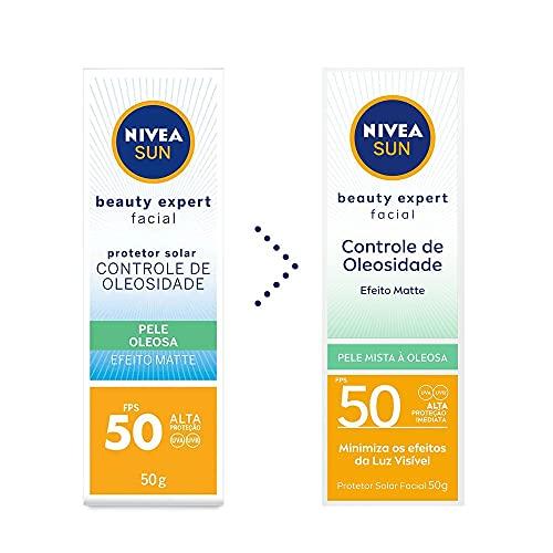 NIVEA Protetor Solar Sun Beauty Expert Facial Pele Oleosa Fps 50 50G,