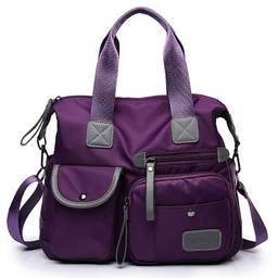 Bolsa de ombro feminina multifuncional de grande capacidade bolsa de viagem executiva, 34 * 13 * 30cm, viagem de negócios bolsa feminina,roxa