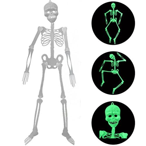 Esqueleto Neon Brilha No Escuro 90cm Festa Halloween