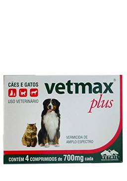 Vermífugo Vetnil Vetmax Plus 700 mg 4 Comprimidos
