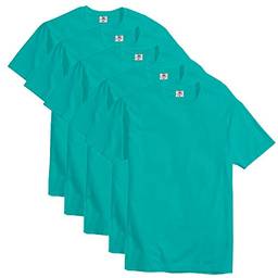 Kit Com 5 Camisetas Slim Masculina Básica Algodão Part.B (Verde, G)