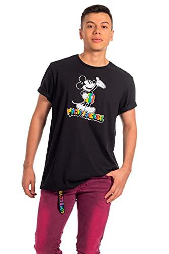 Camiseta Manga Curta Disney Pride, Cativa, Masculino, Preto, GG