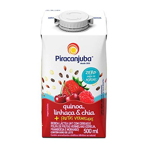 Bebida Láctea Quinoa Linhaça E Chia Sabor Frutas Vermelhas Zero Açúcar Piracanjuba 500Ml
