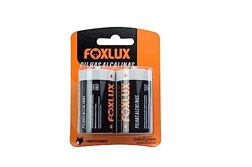 FOXLUX Pilha Alcalina Média C Foxlux – Tensão Nominal: 1 5V – Embalagem Com 2 Pilhas – Alta Durabilidade – Livre De Mercúrio E Cádmio