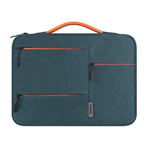 Tomshin Bolsa de mão universal para laptop de 14 polegadas à prova d'água com proteção de várias camadas com alça de poliuretano