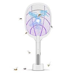 Zapper 2 em 1, Mosquito Matador de Insetos, Mosquito Matador de Mosquitos, Lâmpada e Raquete, USB Swatter recarregável para rede elétrica doméstica e externa
