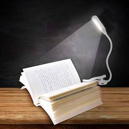 Ajcoflt Clip LED na luz de leitura Luz de livro com 3 níveis de brilho Lâmpada de leitura com modo de luz noturna Controle de toque suave