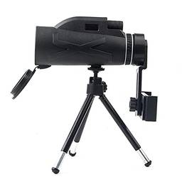Tomshin 80X100 lente de alta definição prisma telescópio monocular de caminhada + clipe de telefone + tripé
