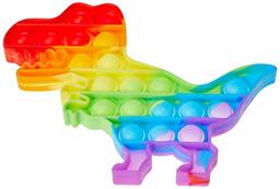 Brinquedo Pop Fun Dinossauro Arco-Íris, Multicolorido, Pura Diversão