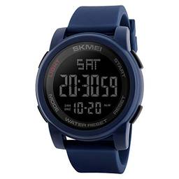 Relógio Masculino Esportivo Digital Impermeável 1257?Azul-Caixa para presente personalizada com gravação gratuita…