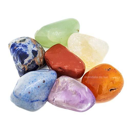 Kit de 7 Pedras Naturais dos Chakras Mandala de Luz M
