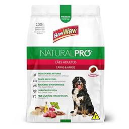 Ração Baw Waw Natural Pro para cães adultos sabor Carne e Arroz - 2,5kg