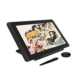 Mesa digitalizadora HUION Kamvas 16-15,6 polegadas Tela Tablet Full Stacked Screen Anti Reflection 10 Keys Suporte Rápido para Android Pen Pressão Ajustável Tilt