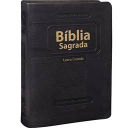 Bíblia Sagrada Letra Grande - Couro sintético Preto: Almeida Revista e Atualizada (ARA)