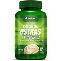 Calcio de Ostras+Vitamina D3 600mg 60 Cápsulas - Herbamed, Herbamed