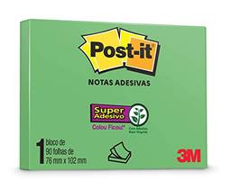Bloco de Notas Super Adesivas Post-it Reciclado Verde 76 mm x 102 mm - 90 folhas