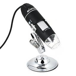KKmoon Ampliação 1600X USB Microscópio Digital com Função OTG Endoscópio 8-LED Lupa Lupa com Suporte