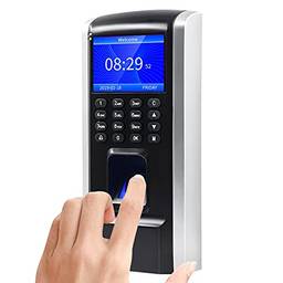 Henniu Controle de acesso por impressão digital Máquina de comparecimento Relógio de ponto biométrico Registro de check-in do funcionário Reconhecimento de impressão digital/senha/cartão de identidade