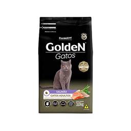 Ração Golden para Gatos Adultos Sabor Salmão - 3kg Premier Pet para Todas Todos os tamanhos de raça Adulto -