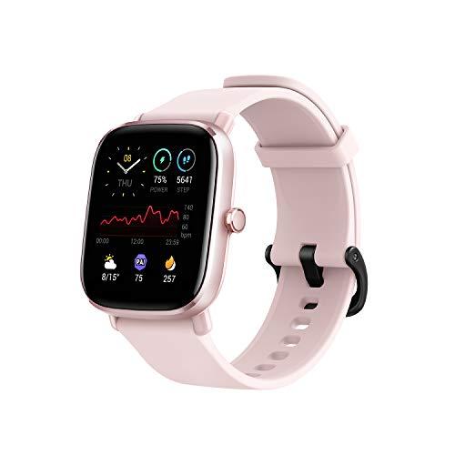 Smartwatch Amazfit GTS 2 Mini, Relógio inteligente Fitness, design fino superleve, autonomia da bateria de 14 dias, mais de 70 modalidades esportivas, medição do nível de SpO2, frequência cardíaca, sono, monitoramento do nível de estresse (Rosa)