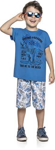 Conjunto bermuda e camiseta, WRK, Meninos, Azul Turqueza, 8