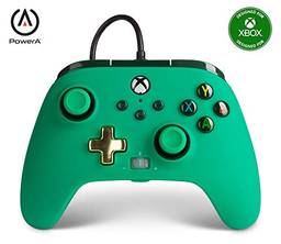 PowerA Enhanced Wired Controller for Xbox Series X|S - Green, Gamepad, Wired Video Game Controller, Gaming Controller, Works with Xbox One - Xbox Series X