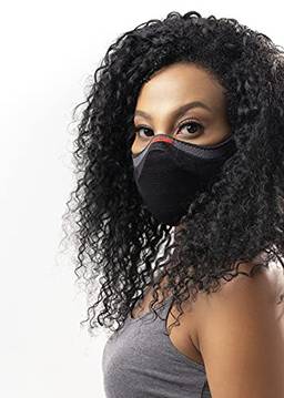 Máscara Fiber Knit Sport + Filtro de Proteção + Suporte (Preta, M)
