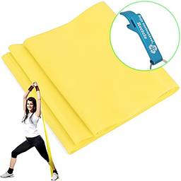 Faixa Elástica Para Exercício Resistência Yoga Amarelo + Chaveiro CBRN15924