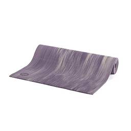 Tapete de Yoga tie dye ganges, PVC eco, confortável, yoga mat indicado para iniciantes, ginástica e pilates 183x60cm (Blueberry/Vanilla)