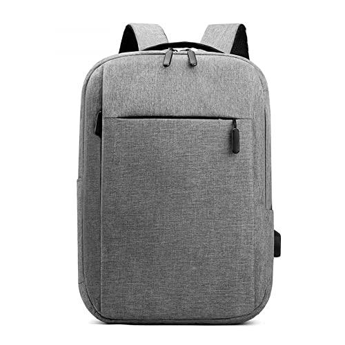 NUTOT E243 mochila de estudante de negócios bolsa notebook impermeável e resistente ao desgaste USB externo pode conter um laptop fino e leve de 15,6 polegadas (cinza)