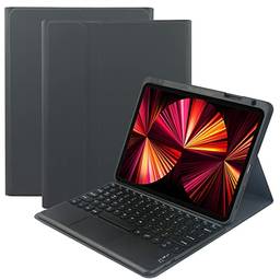 Teclado,Capa de teclado BT removível com touchpad compatível com iPad Air3 10.5 (2019) / iPad Pro 10.5 / iPad 10.2 (2019) / iPad 10.2 (2020) preto