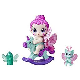 Boneca Baby Alive Glo Pixies Minis Berry Bug que Brilha no Escuro - 9,5 cm com Amiguinho Surpresa - F3650 - Hasbro, Rosa, roxo e verde