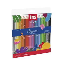 Lapis Cor Tris Vibes 24 Cores Classica + 1 Lapis 6B, Multicolorido, 616735
