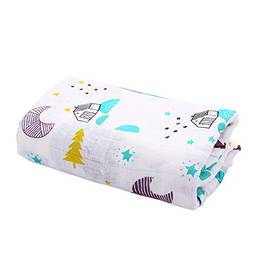 Cobertor de bebê Cobertores de algodão puro macios e respiráveis cobertores de berçário portáteis para bebês crianças crianças casa ou viagem (47,2 * 39,4 pol) ouriço branco