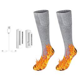 Eastdall Meias De Aquecimento Elétrico,Aquecedor de pés com meias aquecidas de 3,7 V para homens e mulheres, meias de aquecimento elétrico, meias aquecidas a bateria laváveis